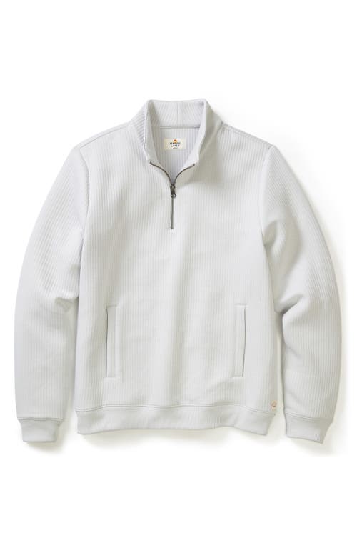Marine Layer Corbet Quilted Quarter Zip Sweatshirt In White