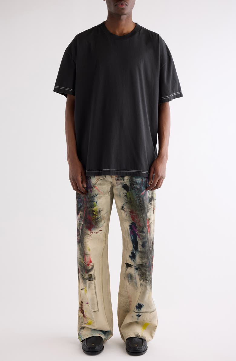 Acne Studios Eresa U Autograph Logo Embroidered T-Shirt, Alternate, color, Faded Black