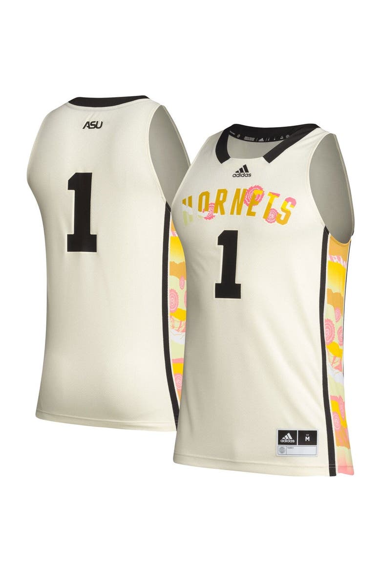 Men's adidas #1 Khaki Alabama State Hornets Honoring Black Excellence Basketball Jersey, Main, color, Khaki