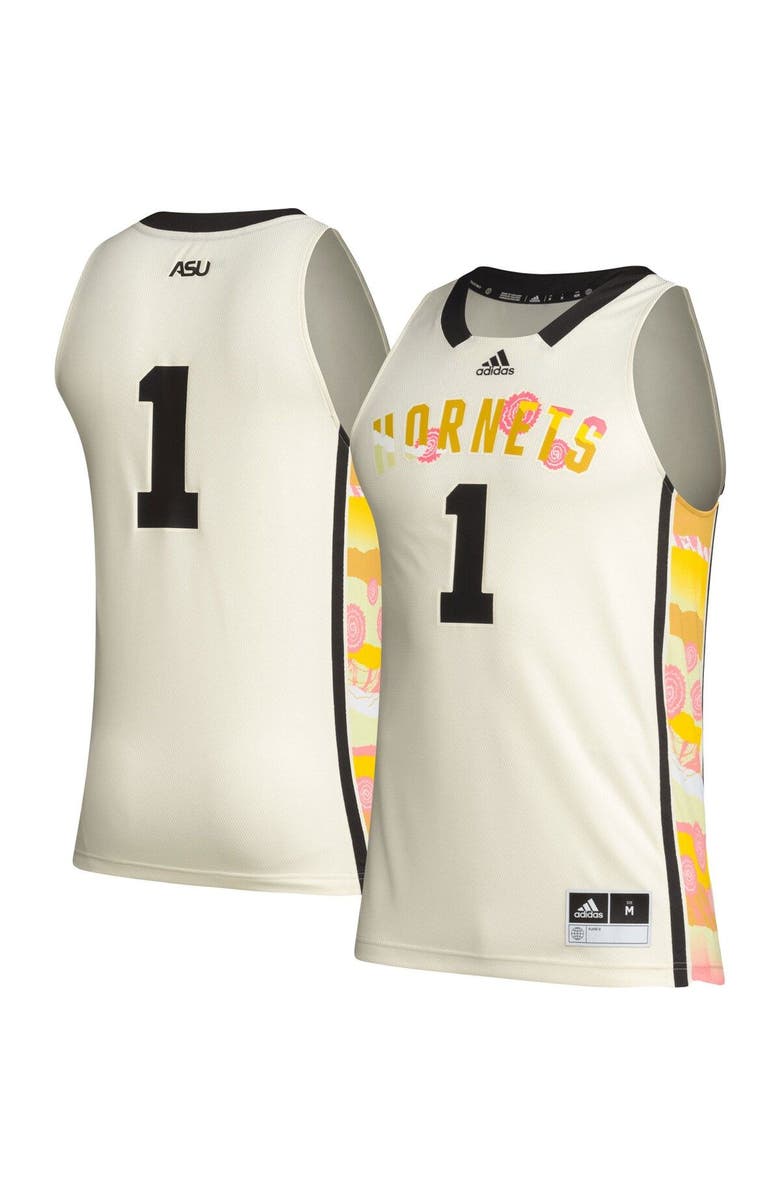 adidas Men's adidas #1 Khaki Alabama State Hornets Honoring Black Excellence Basketball Jersey, Main, color, Khaki