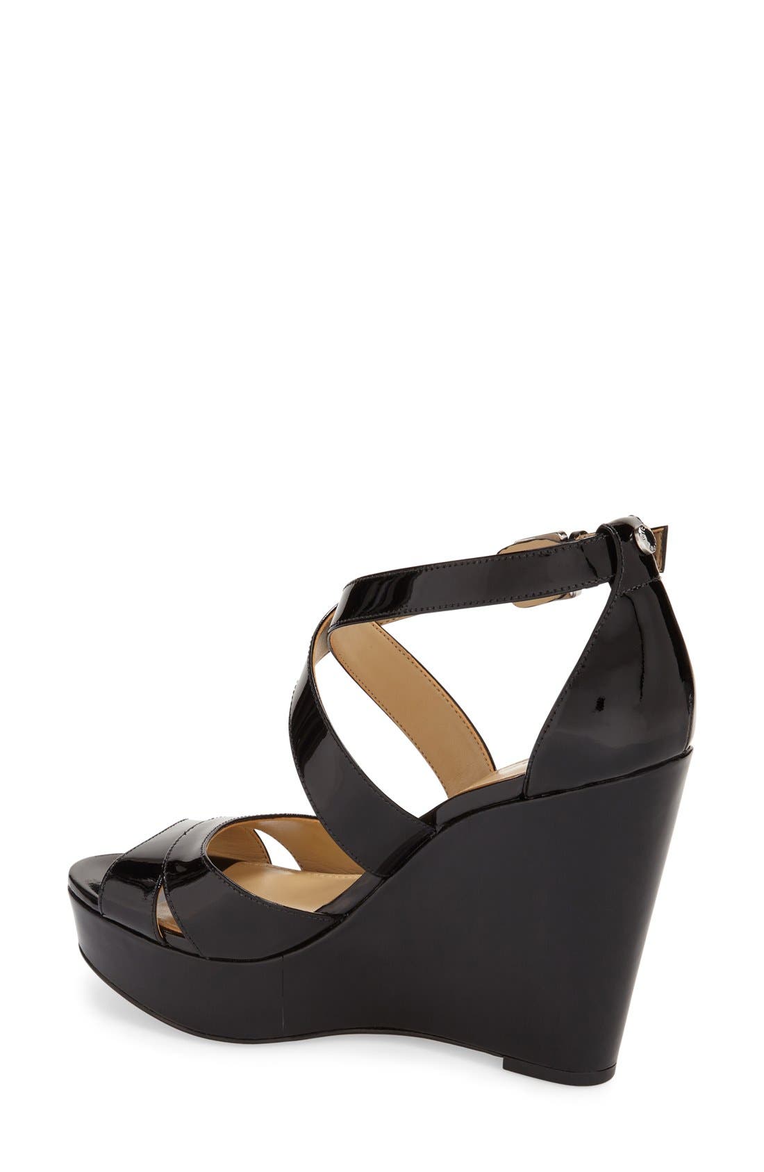 'Sienna' Sandal, Alternate, color, BLACK PATENT