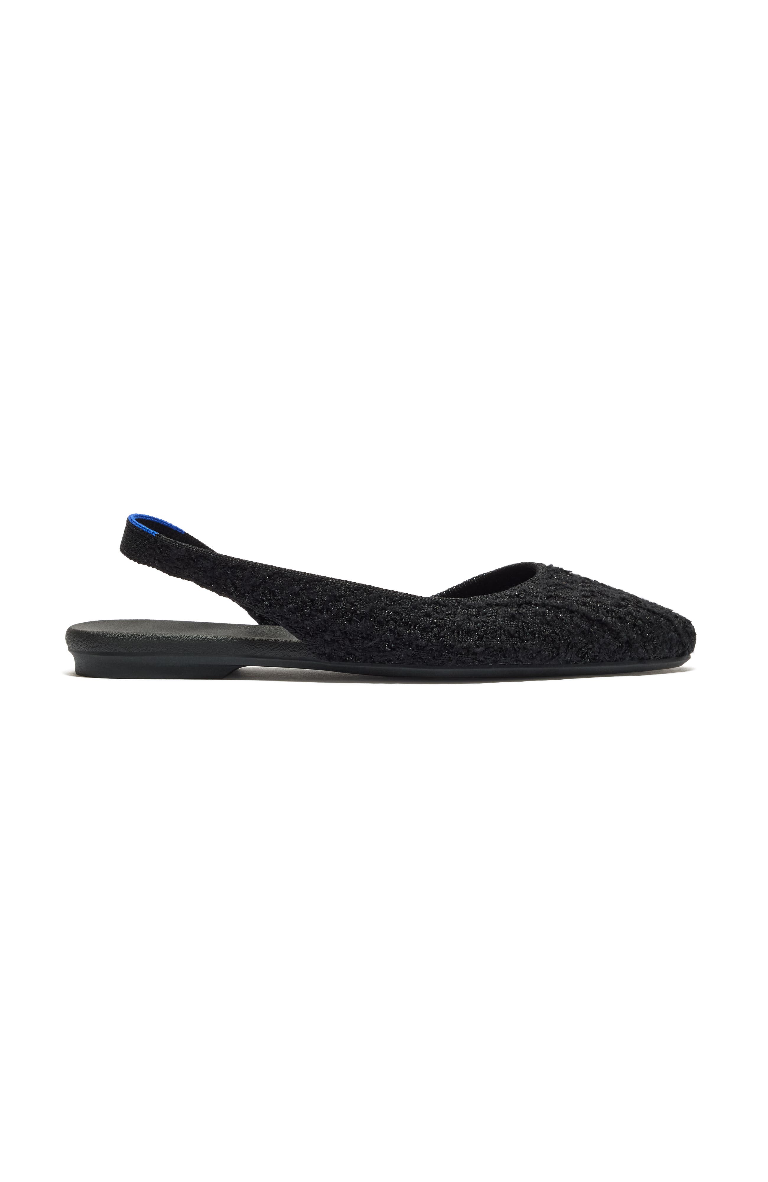Rothy's The Almond Slingback, Main, color, Black Bouclé