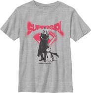 Supergirl Boy's Supergirl Kara And Krypto Graffiti Graphic T-Shirt