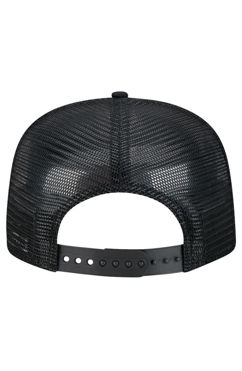 New Era Men's New Era Black Philadelphia 76ers Tone Foam Meshback Golfer Snapback Hat, Alternate, color, Black