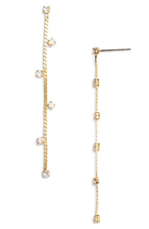 NORDSTROM NORDSTROM STAGGERED CUBIC ZIRCONIA LINEAR DROP EARRINGS 