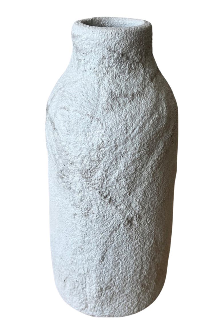 Small Bottle Crater Vase, Alternate, color, Grey