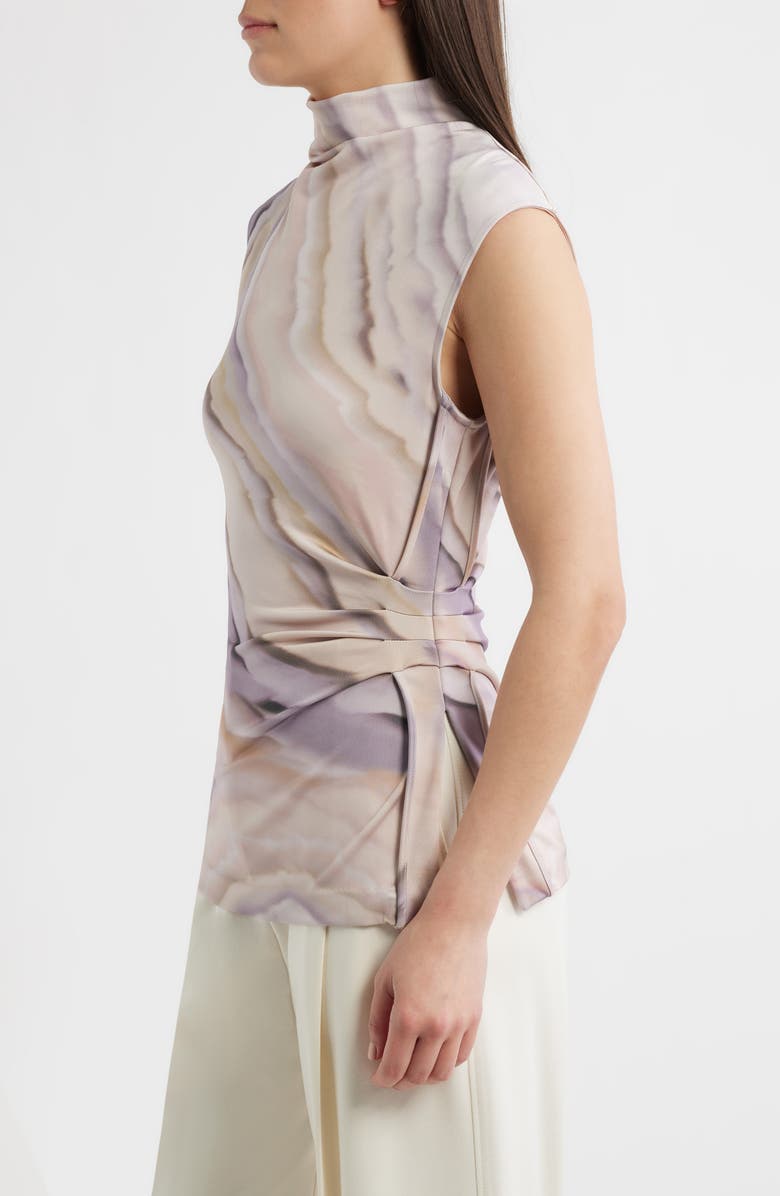 BOSS Erocis Print Sleeveless Top, Alternate, color, Lavender Tide Print