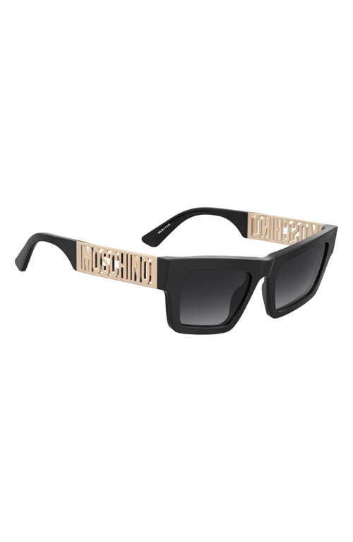Moschino 53mm Rectangular Sunglasses In 0807-9o
