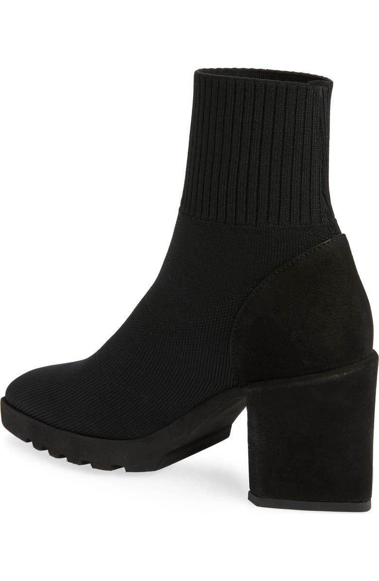 Eileen Fisher Spell Stretch Knit Bootie, Alternate, color, Black
