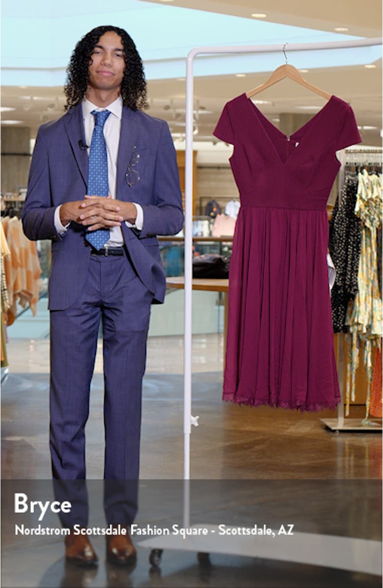 Corey Chiffon Fit & Flare Cocktail Dress