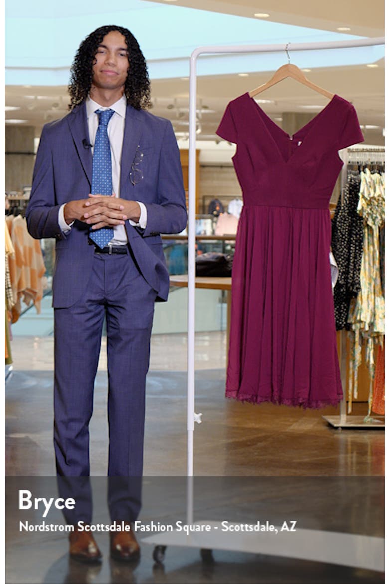 Corey Chiffon Fit & Flare Cocktail Dress video