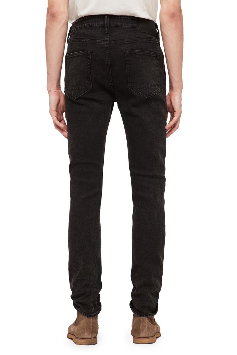 Cigarette Skinny Fit Jeans, Alternate, color, SMOKE BLACK