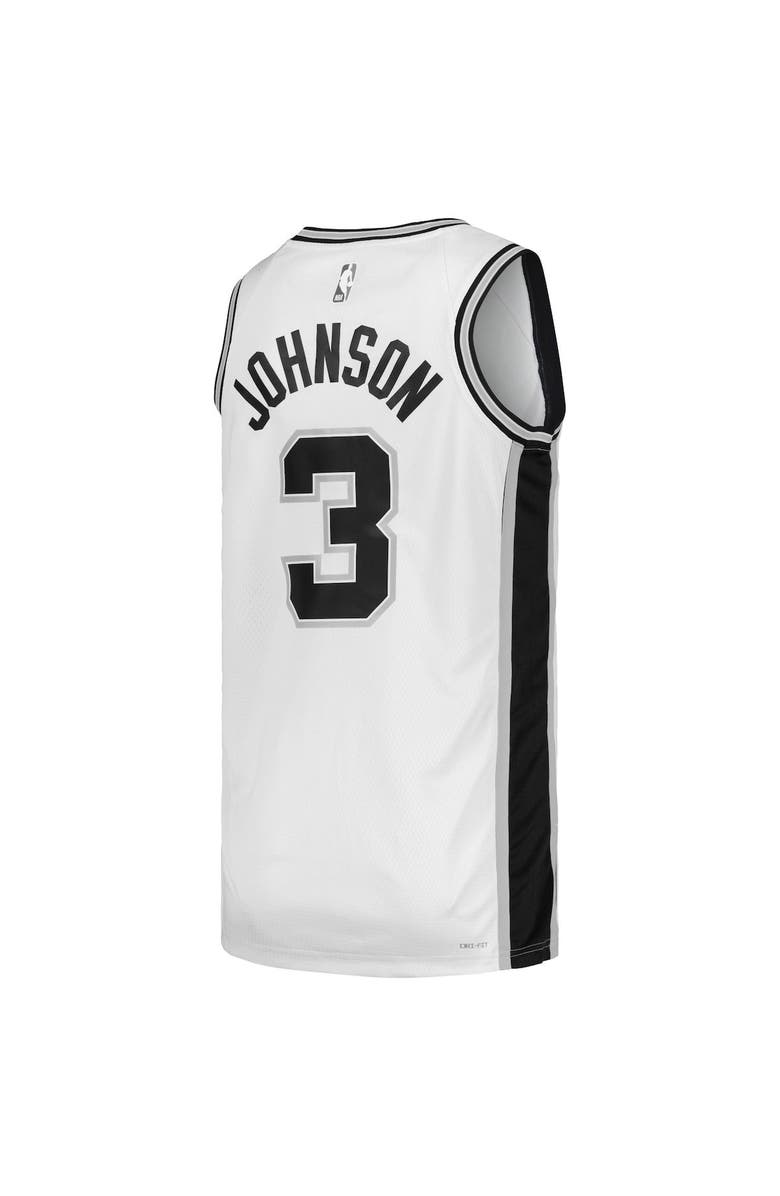 Nike Unisex Nike Keldon Johnson White San Antonio Spurs Swingman Jersey - Association Edition, Alternate, color, White