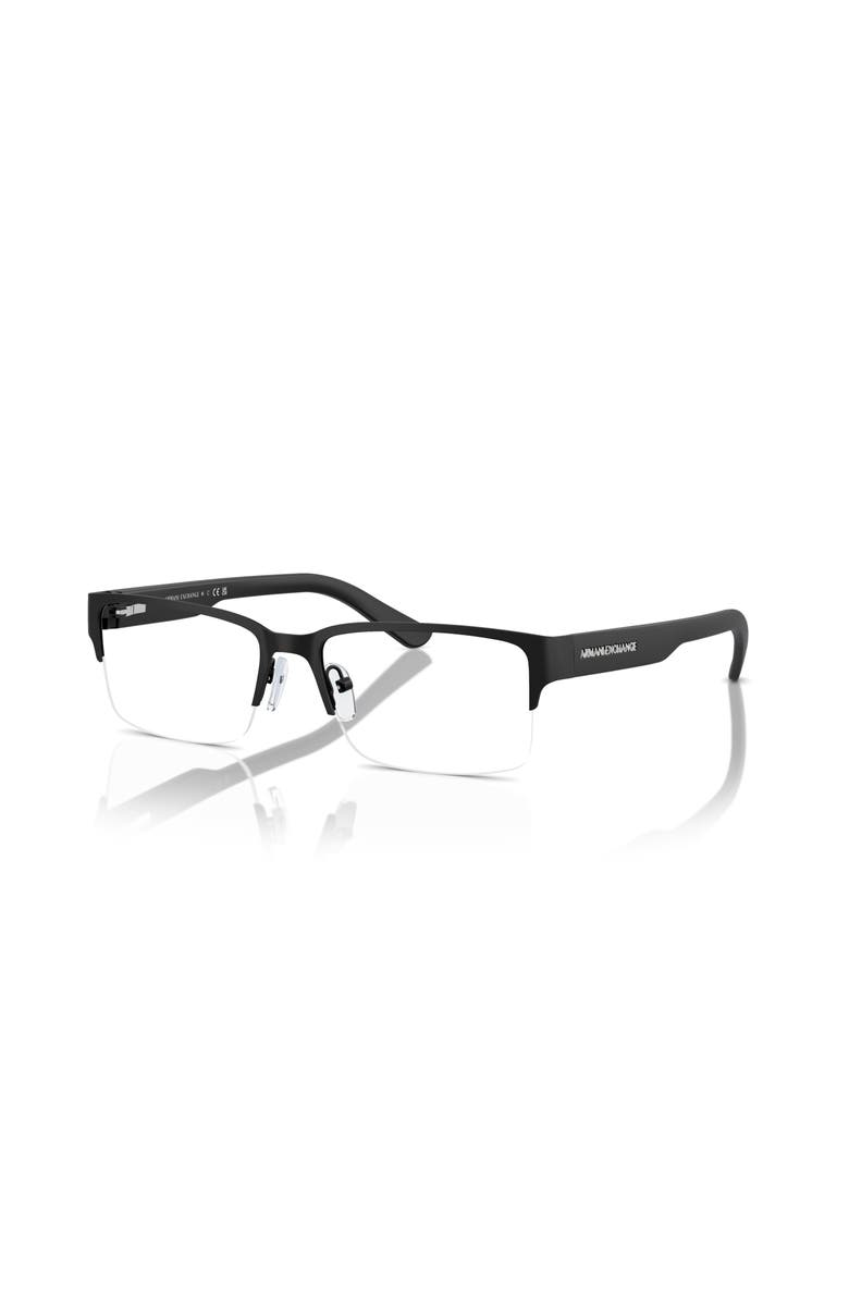 Armani Exchange 53mm Rectangle optical glasses, Main, color, Black