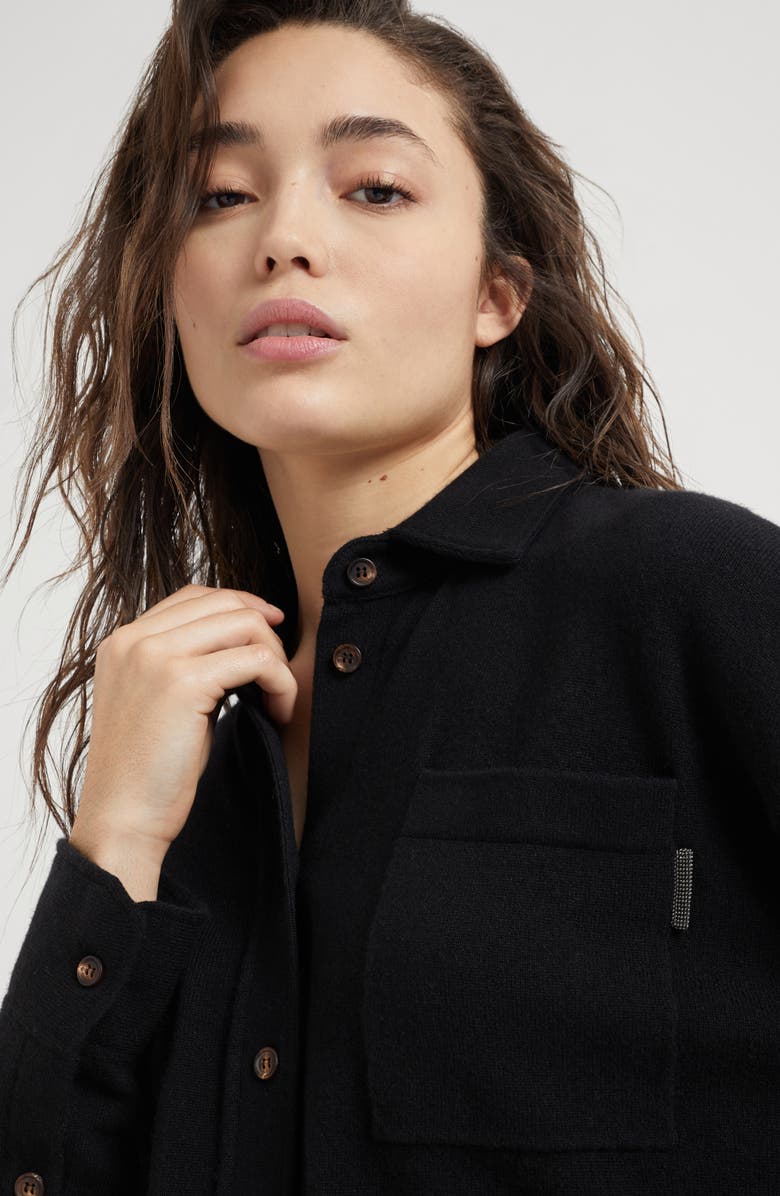 Brunello Cucinelli Knit shirt with monili, Alternate, color, 