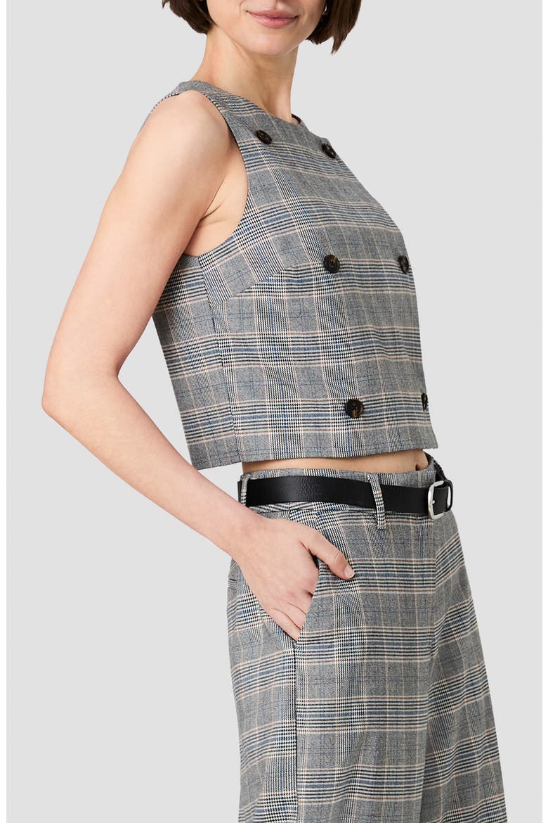 Matteo Plaid Double Breasted Sleeveless Top, Alternate, color, MATTEO PLAID SUITING