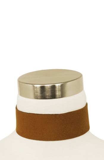 Olivia Welles Sedona Faux Suede Choker Necklace In Multi