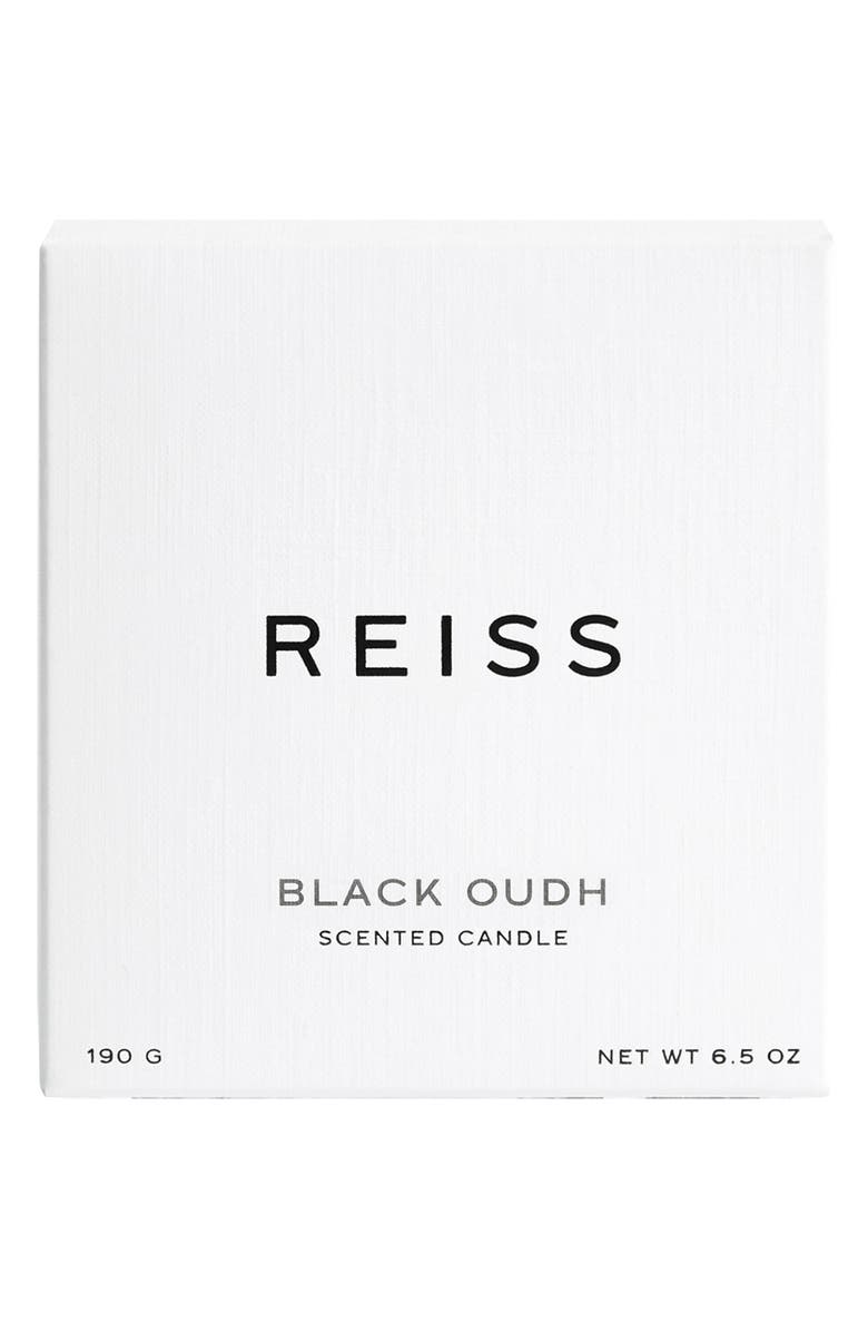 Reiss Black Oudh Scented Candle, Alternate, color, Black