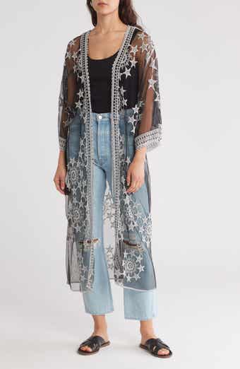 Forgotten Grace Embroidered Tie Front Duster
