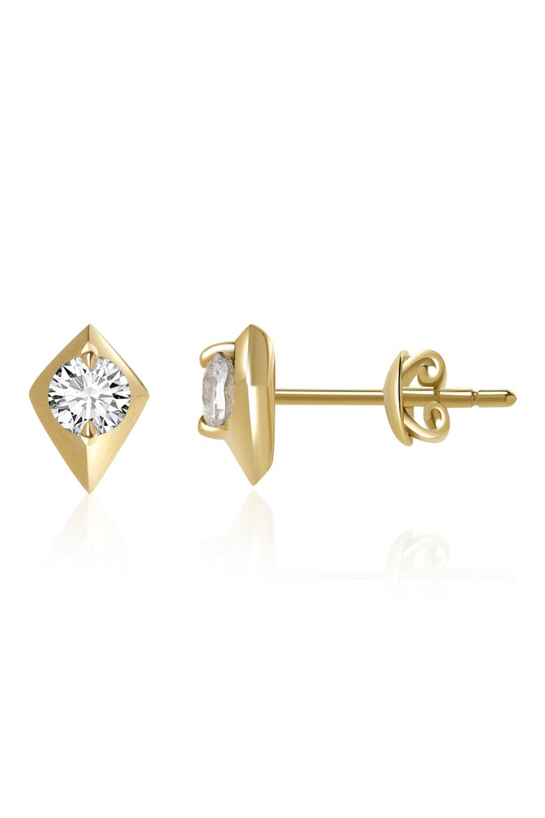 Elegance Diamond Geometric Stud Earrings, Alternate, color, 14K YELLOW GOLD