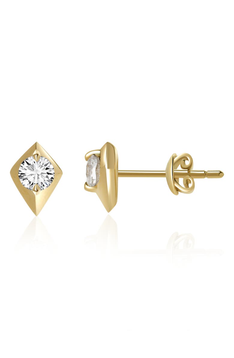 VALANI ATELIER Elegance Diamond Geometric Stud Earrings, Alternate, color, 14K Yellow Gold