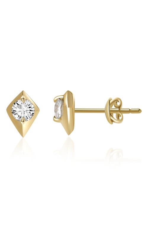 Valani Atelier Elegance Diamond Geometric Stud Earrings In 14k Yellow Gold