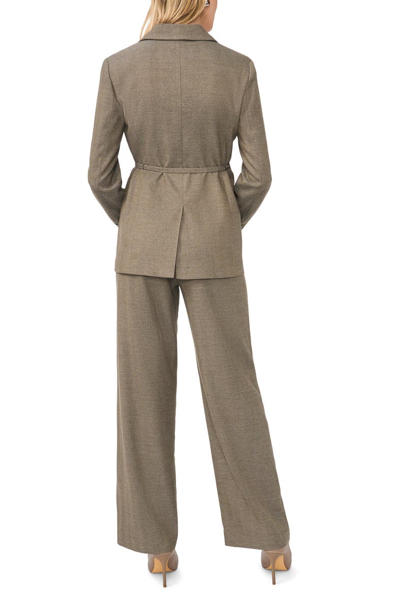 Slim Fit Herringbone Blazer, Alternate, color, RICH BLACK/ BEIGE