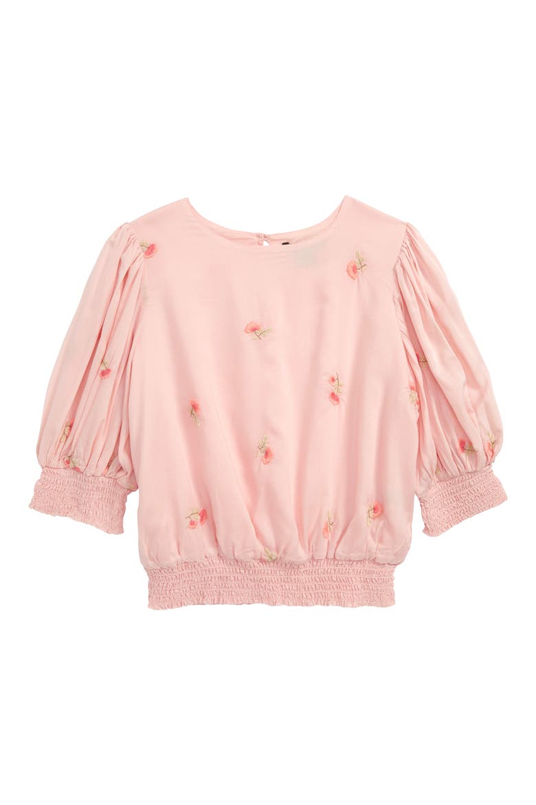 Embroidered Top (Nordstrom Exclusive), Main, color, PINK GLOW