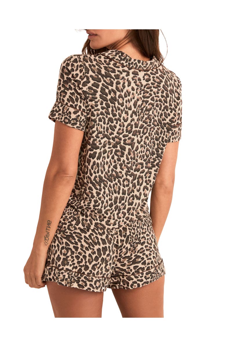 Adore Me Jane Pajama Shirt & Shorts Set, Alternate, color, Animal Brown