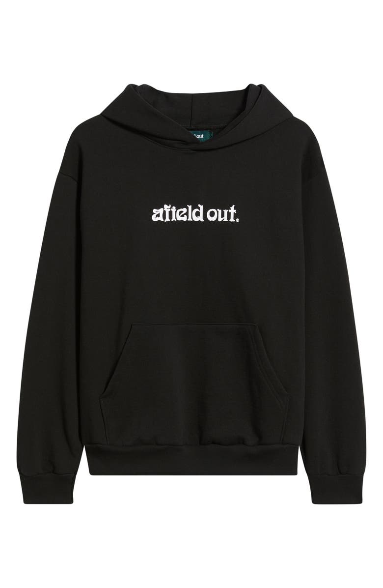 Afield Out Abyss Logo Cotton Fleece Graphic Hoodie, Alternate, color, Black
