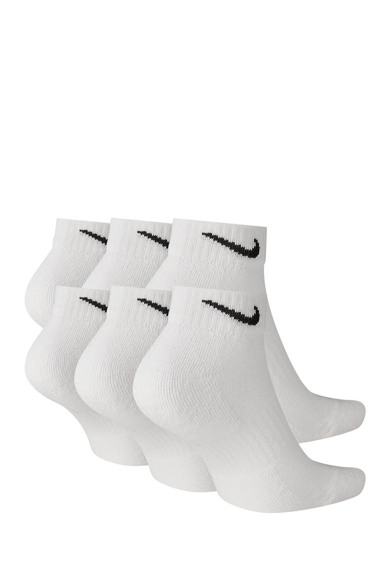 Everyday Cushion Socks - Pack of 6, Alternate, color, 100 WHITE/BLACK