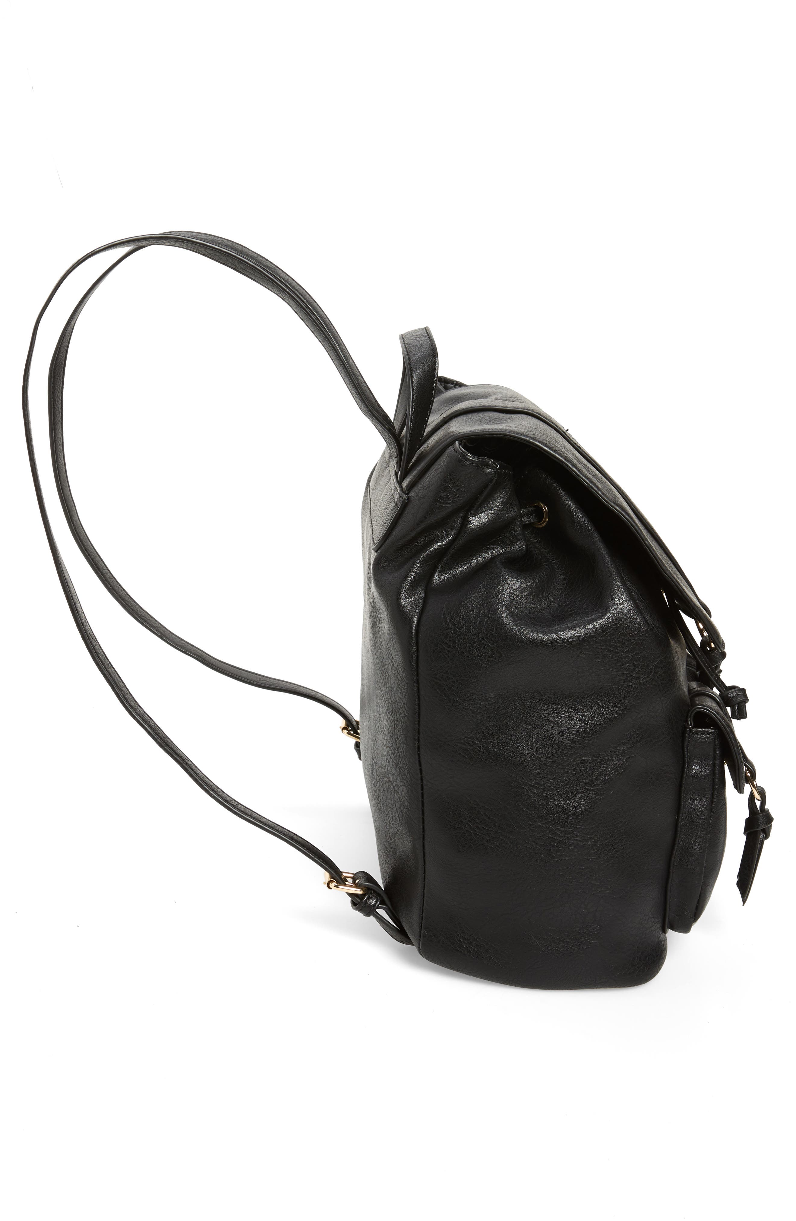Sole Society Creda Faux Leather Backpack, Alternate, color, 