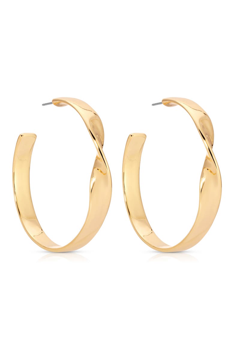 Heirloom Large Hoop Earrings, Alternate, color, GOLD