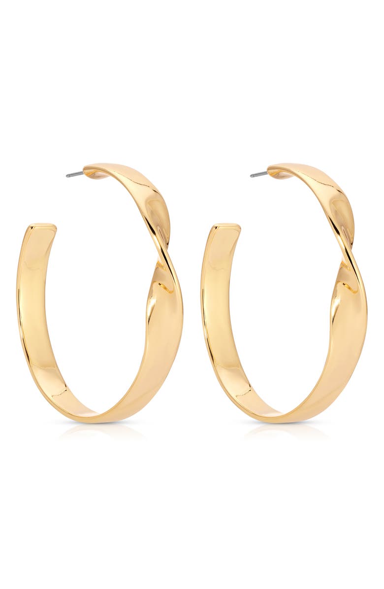 Ettika Heirloom Large Hoop Earrings, Alternate, color, Gold