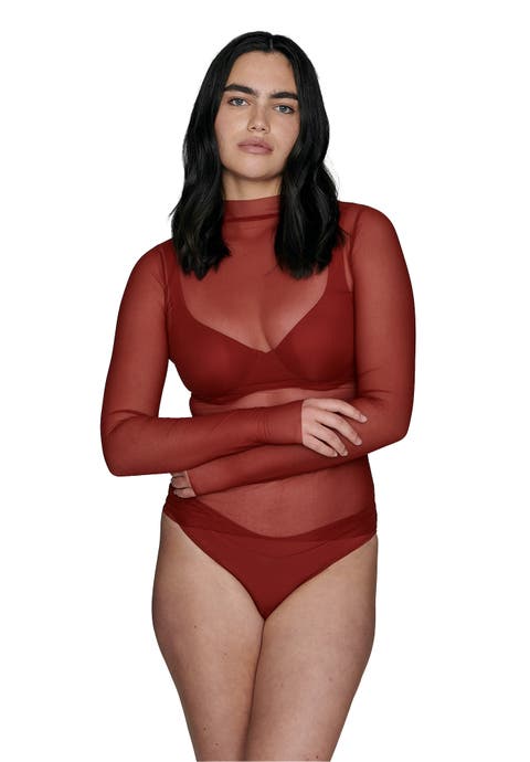 The Mockneck Top (Mesh)