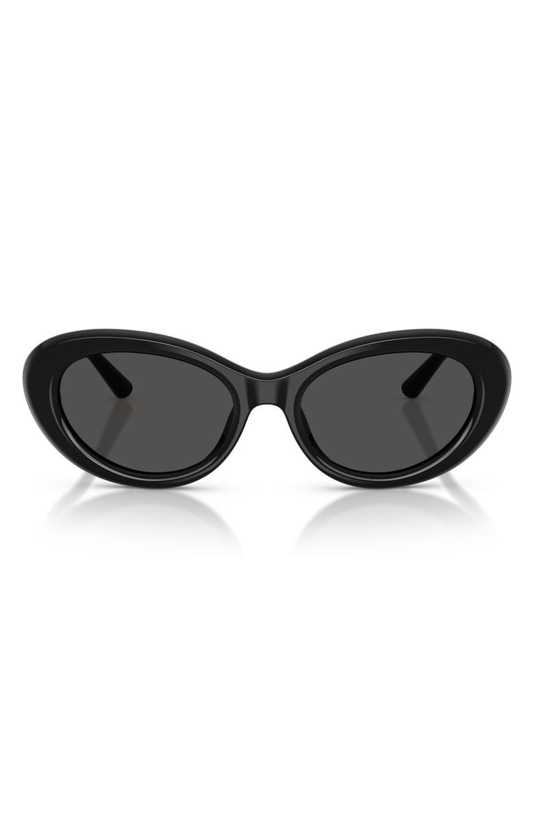 Dolce&Gabbana 54mm Oval Sunglasses, Main, color, Black / Dark Grey