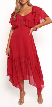 Petal & Pup Merida Ruffle Short Sleeve Midi Dress
