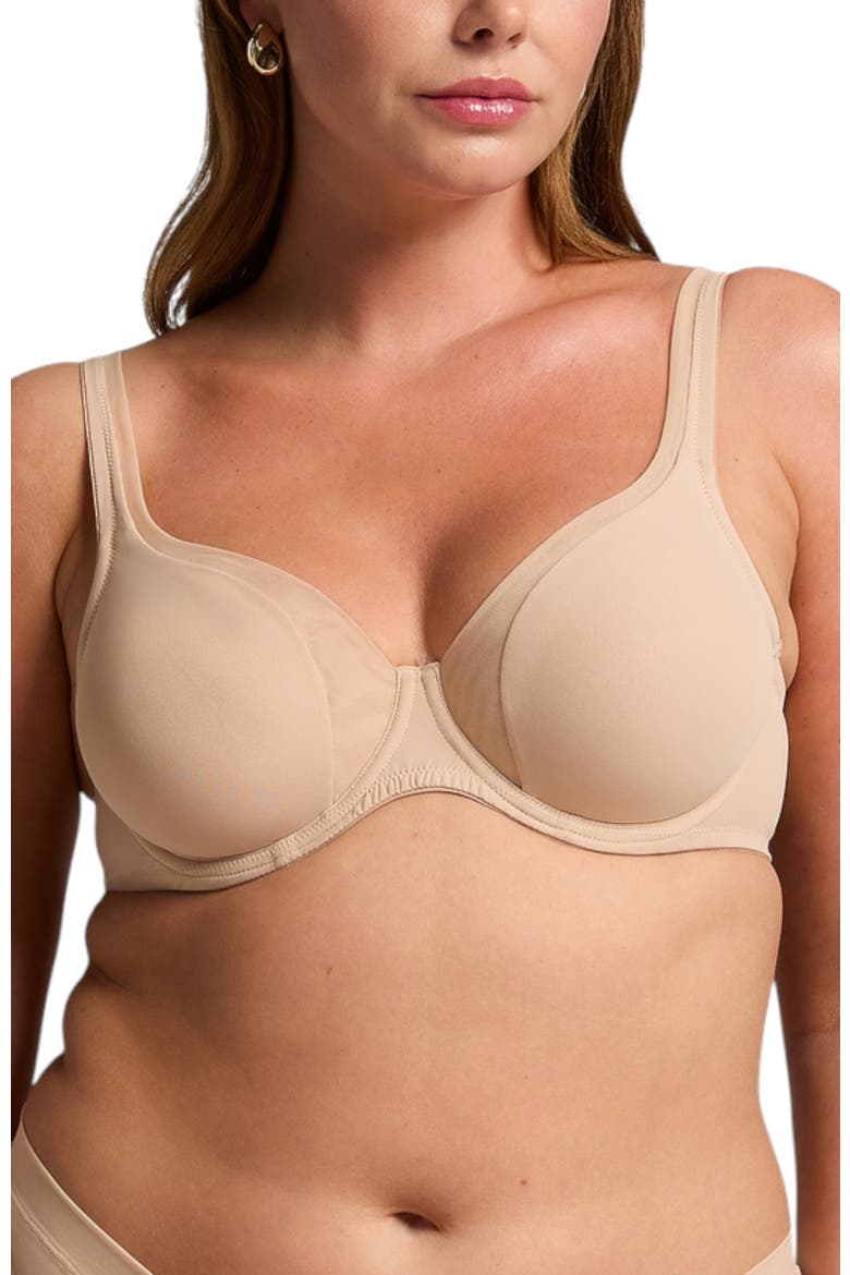 Mesh Non-padded Underwired Bra, Main, color, Rugby Tan