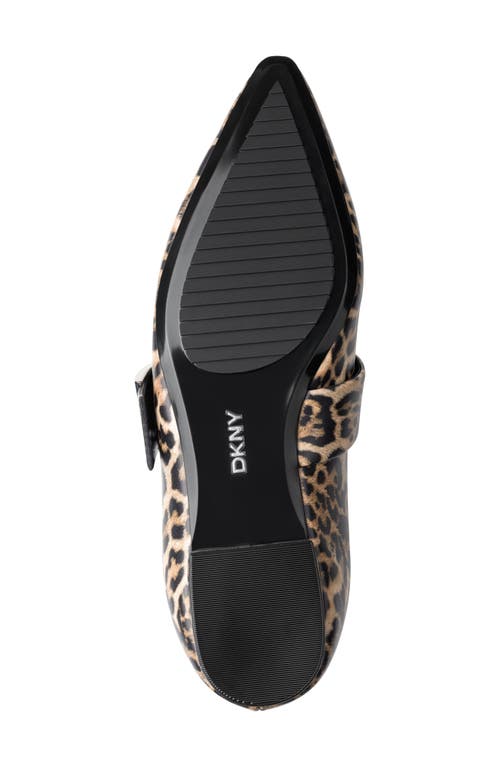 Dkny Cormic Mary Jane Pointed Toe Flat In Animal Print