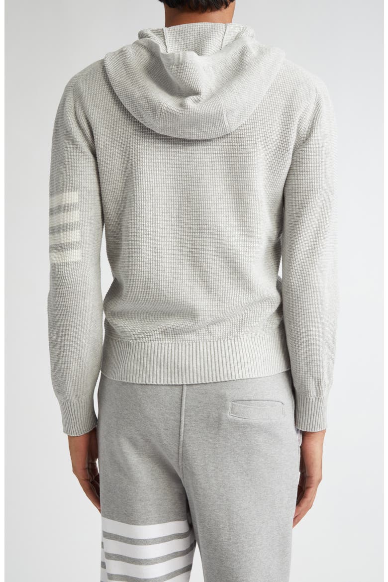 Textured Stitch Linen & Cotton Zip Hoodie, Alternate, color, 065 LT GREY