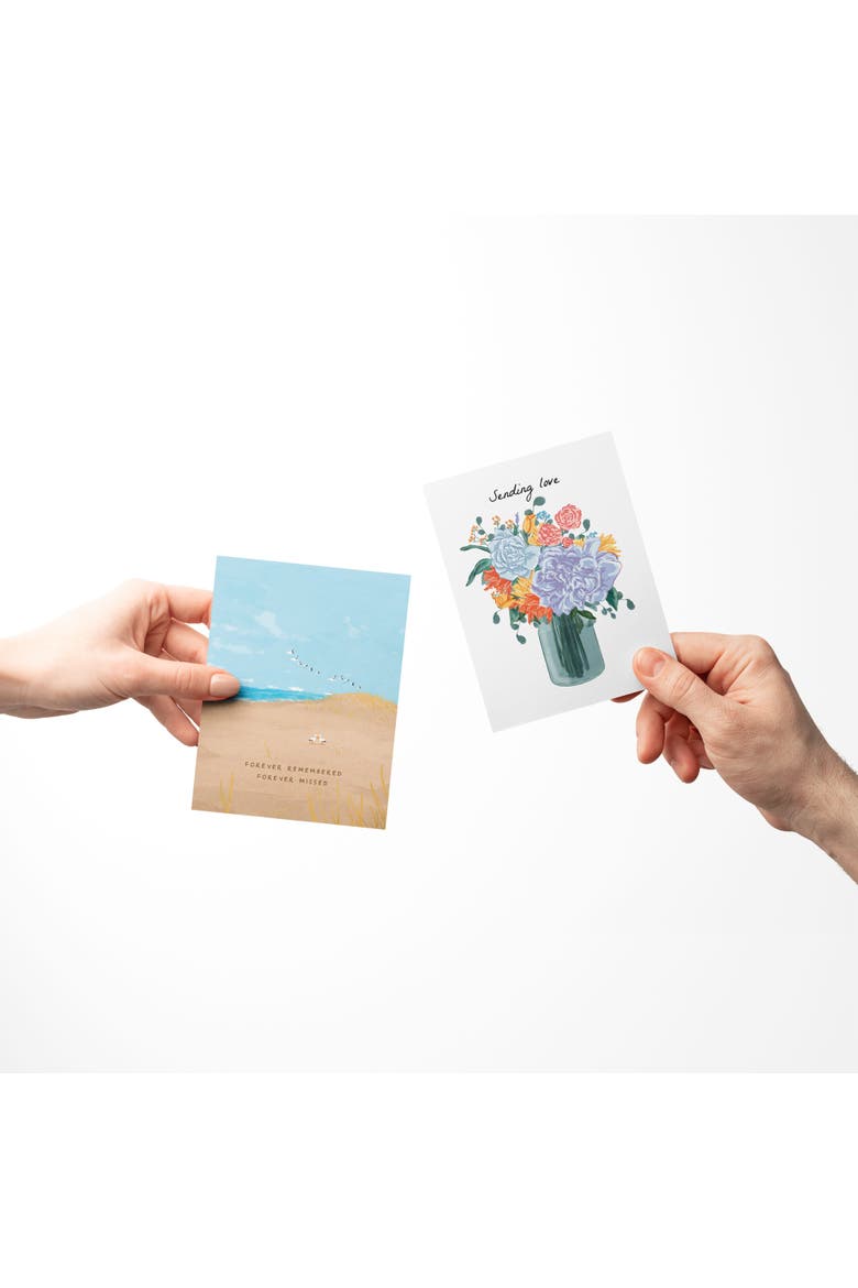 Sympathy Greeting Card Pack Sets (3 ct, Assorted) Forever Remembered, Sending Love Flowers, Salty Town, Alternate, color, Multi-Pack