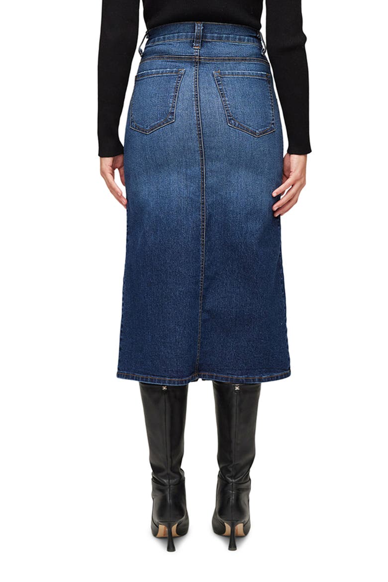 Denim Midi Skirt, Alternate, color, DENIM
