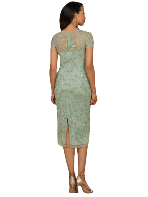Lara New York Beaded Midi Dress With Cap Sleeves In Mint