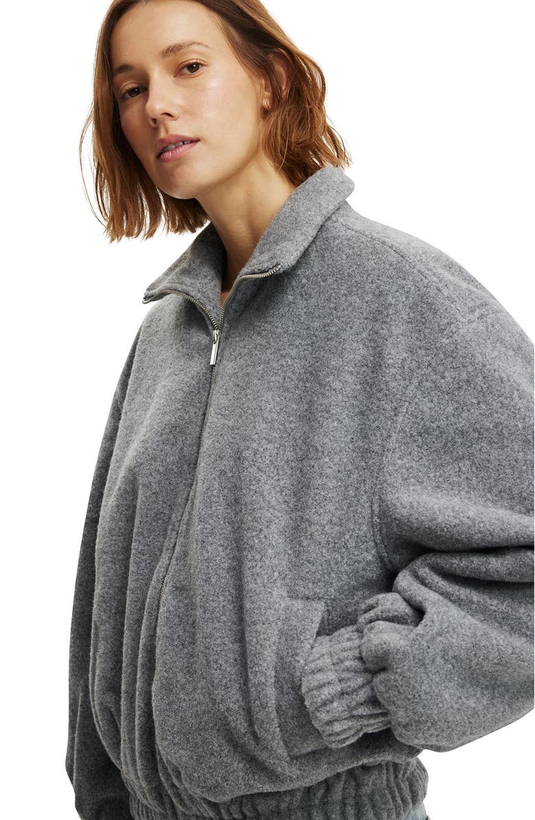 Cotton On Women's Blake Textured Jacket, Alternate, color, Grey Marle