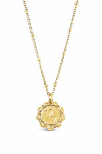 Sterling Forever 14K Yellow Gold Plated Rope Heart Medallion Pendant Necklace