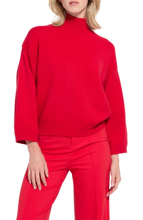 Maura Wide Sleeve Mock Neck Sweater