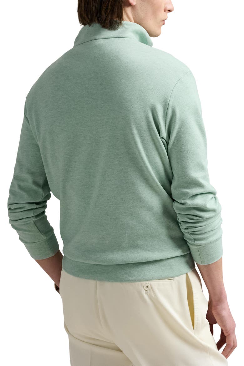 Textured Double Knit Quarter Zip Pullover, Alternate, color, SCOTCH PINE HEATHER/ BLACKBOOT