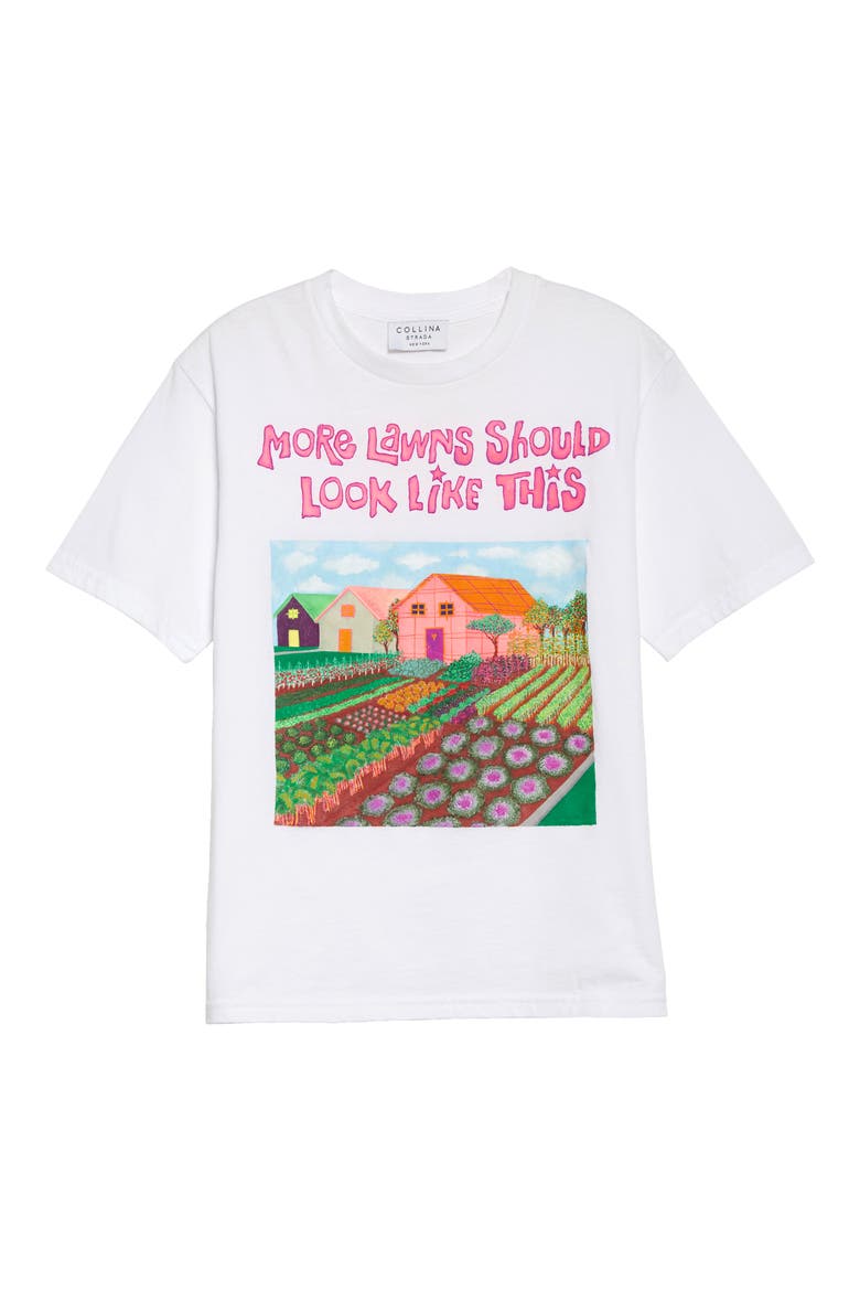 Oversize Organic Cotton Graphic T-Shirt, Alternate, color, WHITE