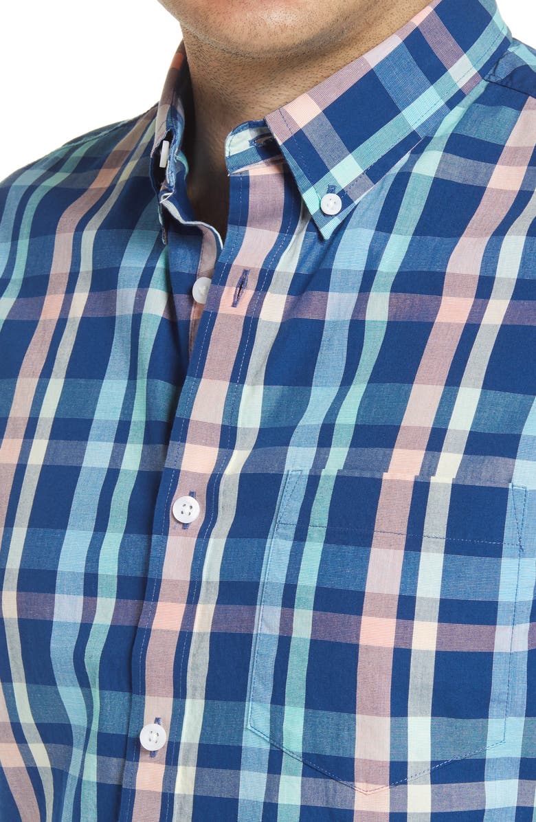 1901 Slim Fit Plaid Button-Down Shirt, Alternate, color,
