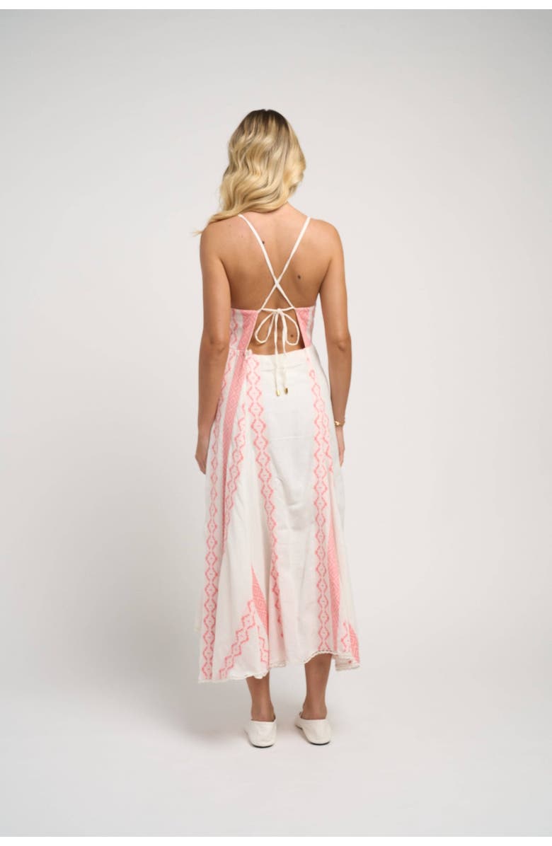 GUADALUPE DESIGN Filomena Linen Dress, Alternate, color, Pink